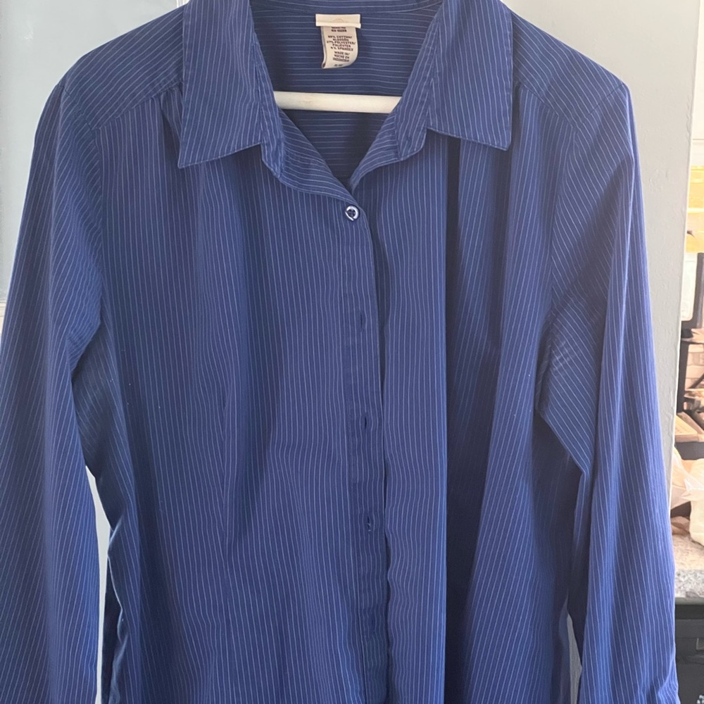 Blue button down shirt